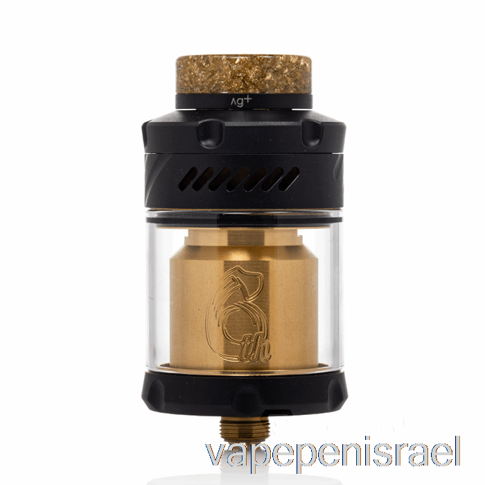 חד פעמי Vape Israel Hellvape Dead Rabbit V3 25mm Rta [6th Anni] זהב שחור